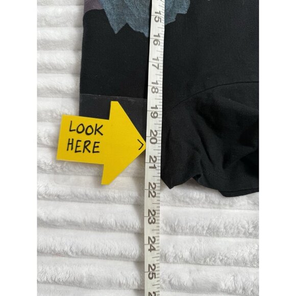 Guess Graphic T-Shirt Men's "L" Floral Candy Skull Black SS Cotton Crewneck - Picture 10 of 10